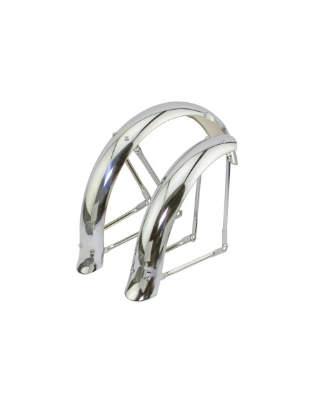 16 Flared Adjustable Fender Set Chrome.